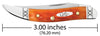 Case Crandall Jig Cayenne Bone Small Texas Toothpick