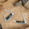 Case Pocket Worn® Peach Seed Jig Mediterranean Blue Bone Canoe